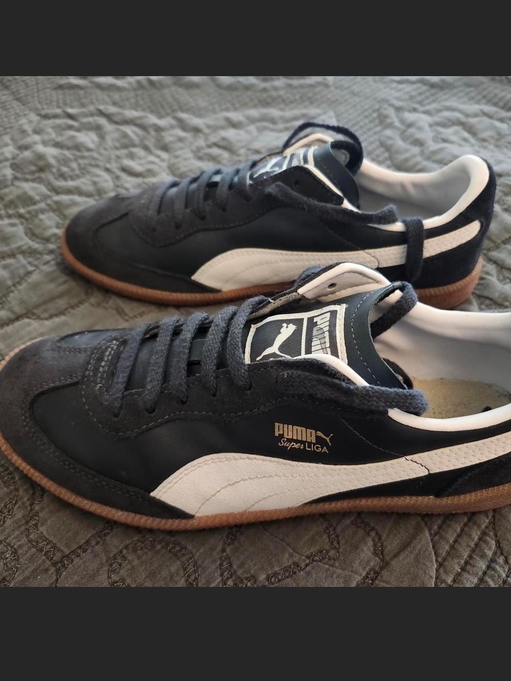 Puma Men’s Black, White & Brown Super Liga Sneakers - Picture 2 of 2